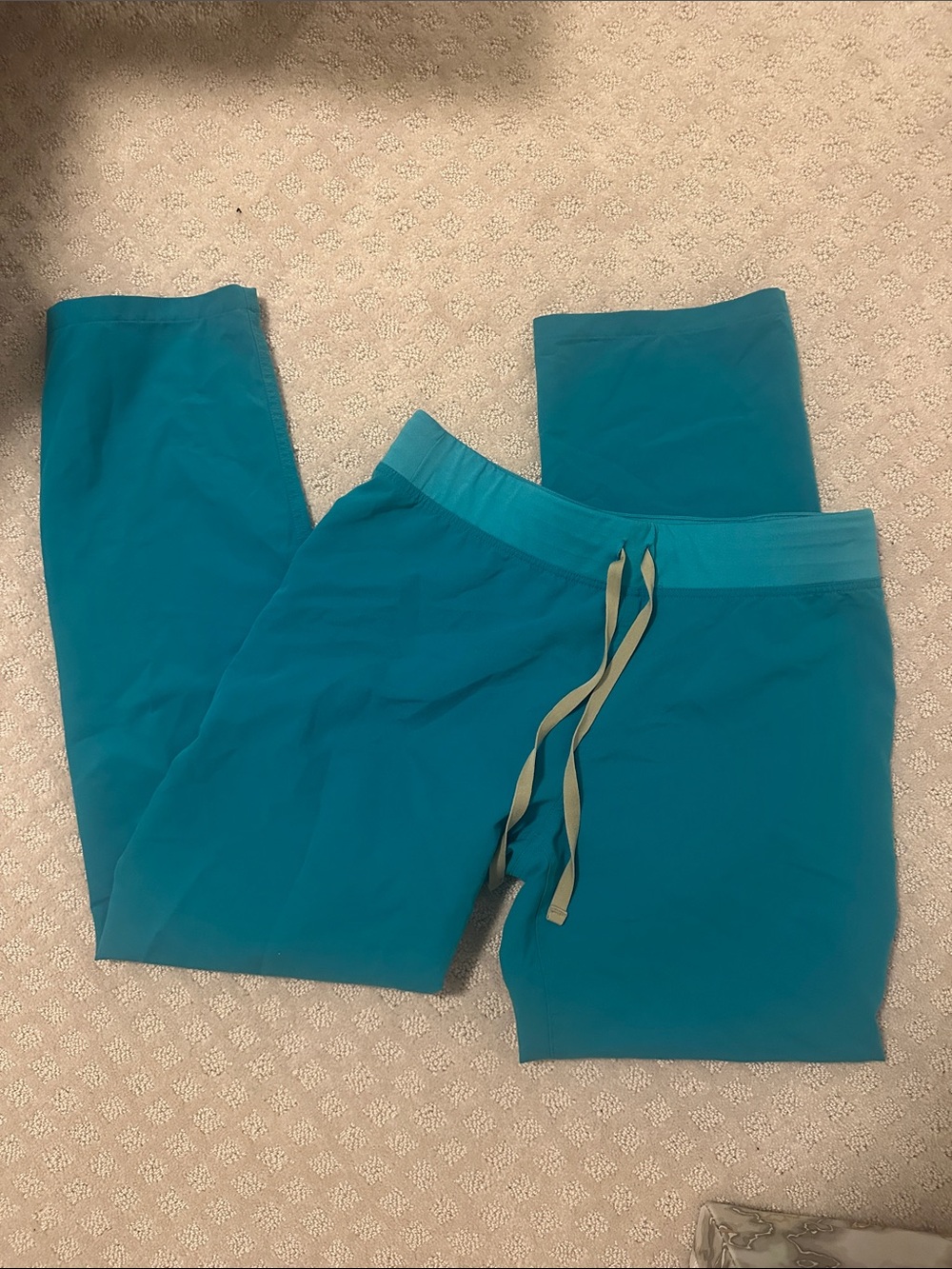 Figs Livingston teal scrub pants